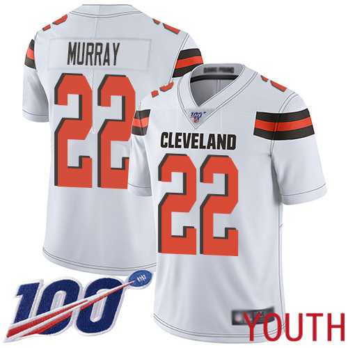 Cleveland Browns Eric Murray Youth White Limited Jersey 22 NFL Football Road 100th Season Vapor Untouchable